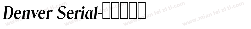 Denver Serial字体转换